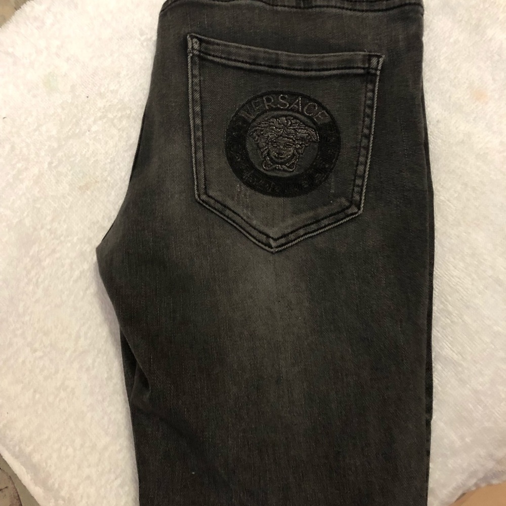 Versace Stonewashed Grey Jeans Size 28-29